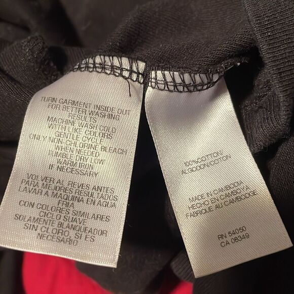 1X Jones New York Signature Woman black long sleeve with gold buttons collar top - Picture 7 of 8